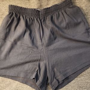 Soffe Black Athletic Knit Shorts with White Waistband